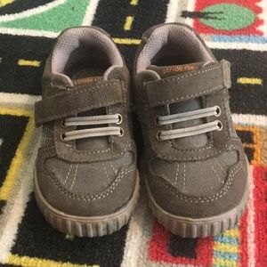 Gray suede toddler stride rite sneakers